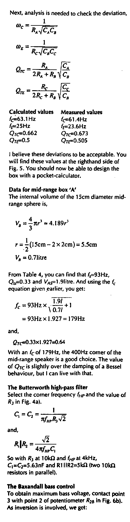 3-way active speaker design equations 2