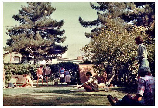 Camp on the lawns of the Lourdes Hotel, Quetta, Pakistan.