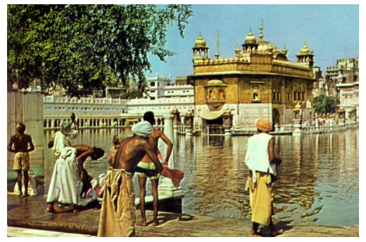 The Golden Temple at Amritsar.