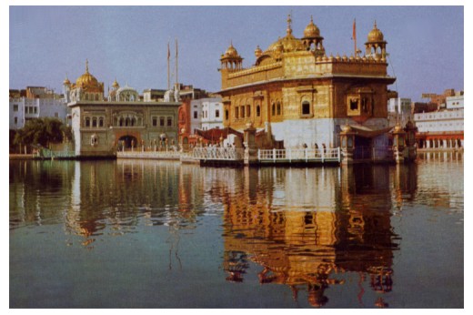 The Golden Temple at Amritsar.