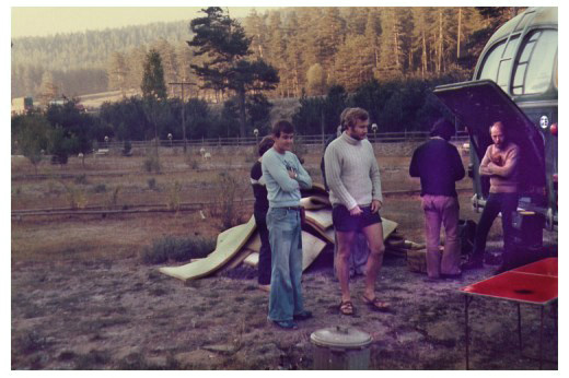 Packing up camp.