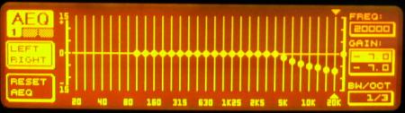 DEQ2496 display showing the target curve.