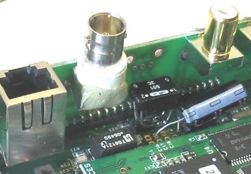 SB3 digital output modification with transformer and BNC socket.