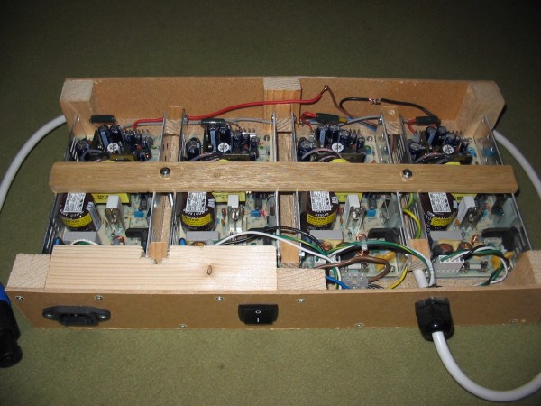 +/-24v SMPS made up from 12 volt Skynet 8080 modules.