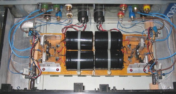 Four channel inverted Gainclone with discrete regulated power supply (designed by Pedja Rogic.