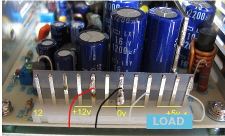 Skynet 8080 SMPS module showing wiring for use as 12 volt supply.