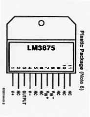 LM3875 chip pinout