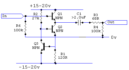 Another discrete buffer circuit diagram