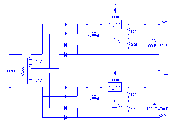  The Gainclone regulated power supply design of Pedja Rogic.