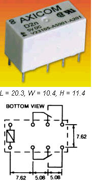 Details of relay used in NE555 delay circuit.