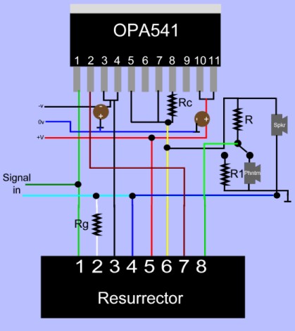 Resurrector connections for OPA541.