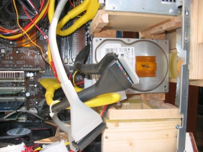 The hard drive cradle.