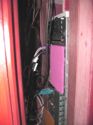 Rear of PC/desk.
