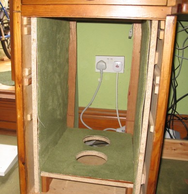 Mods to insider of desk pedestal.