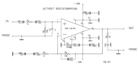 Circuit diagram of 1514A chip amp