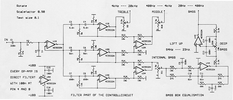 Diagram of filter circuits